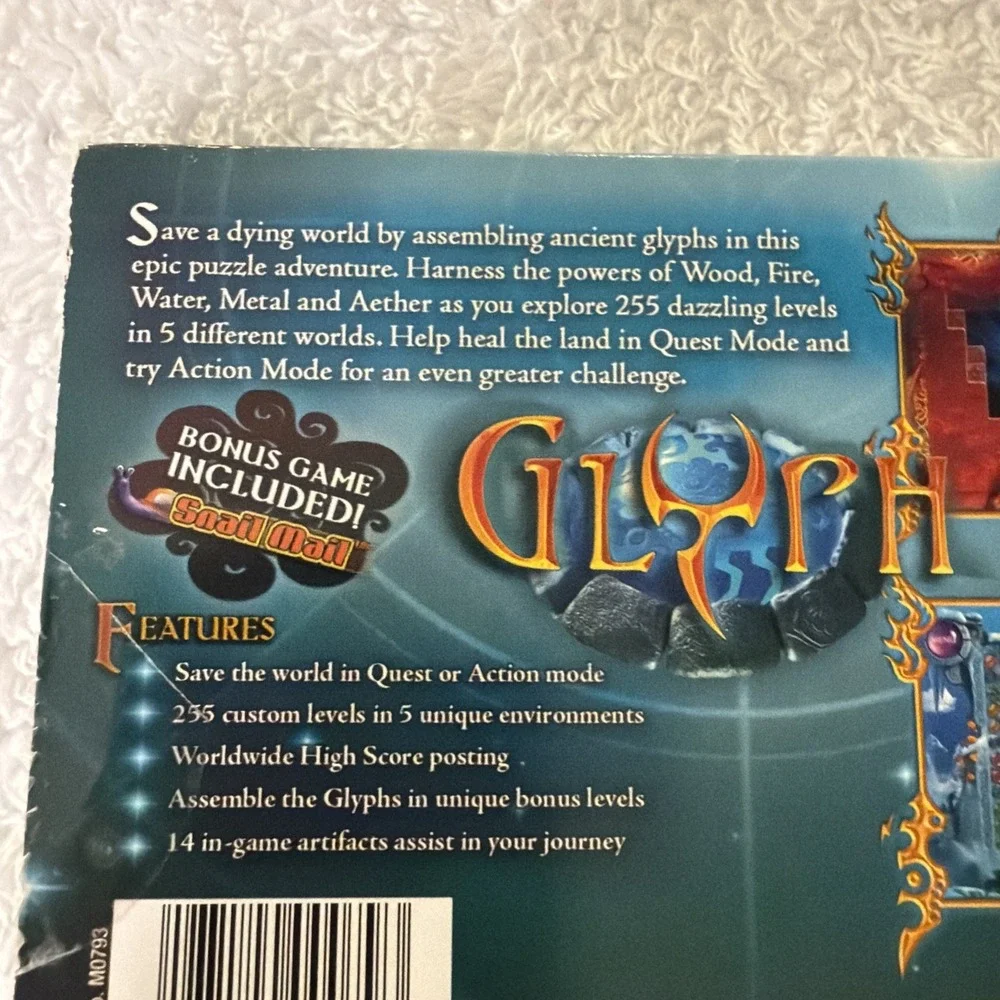 Glyph PC CD ROM Video Game E-Everyone Shade Tree Games WINDOWS Snail Mail